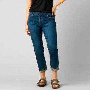 NWT Prana Mid-Rise Boyfriend Buxton Jean Deep Blue Sizes 6 or 4